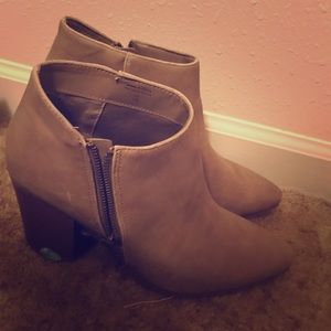Tan booties